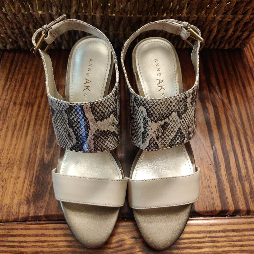 Anne Klein Python Heels